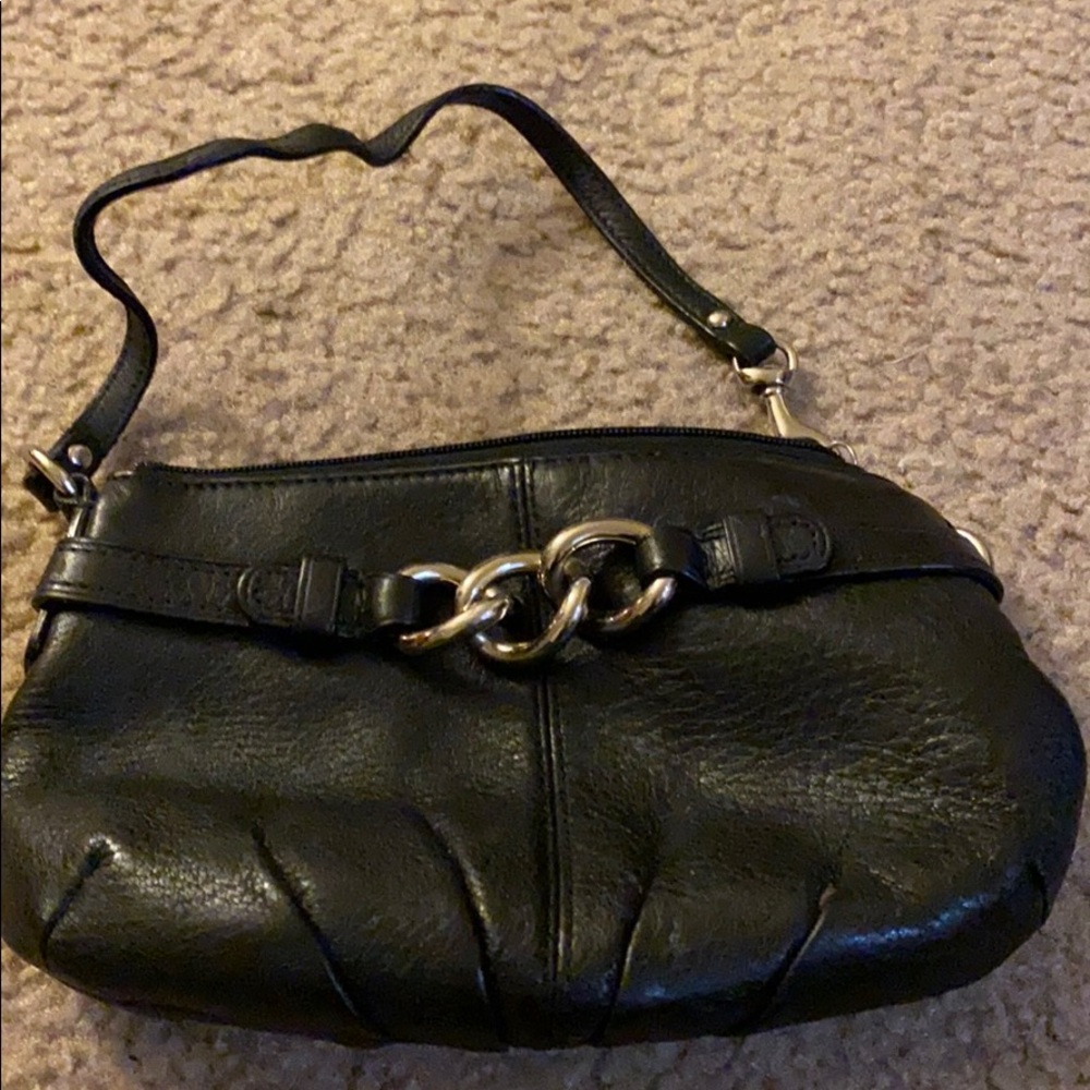 Small black chain purse